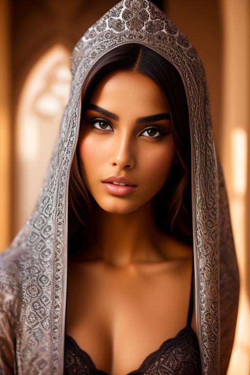Image: A sexy Moroccan top model face focus