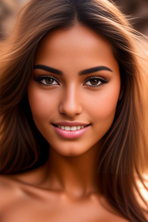 Image: Moroccan Top model beauty sports sexy  gentlesmile  face close up shot  eyes close up in rocky rocks no panties  shot from below open mouth   beautiful eyes face close up