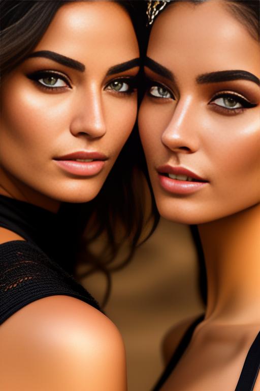 Image: Wearing black leggings  beautifull eyes smiling open vest  tits   two top models kissing in the sand  nbrmodelstwo Two female Top Models ethnicitymoroccan Moroccan backgrounddesert Desert artstylehyperdetailed Hyper Detailed cameracloseup CloseUp close up nbrmodelstwo Two Top Models ethnicitymoroccan Moroccan artstylehyperdetailed Hyper Detailed cameracloseup CloseUp