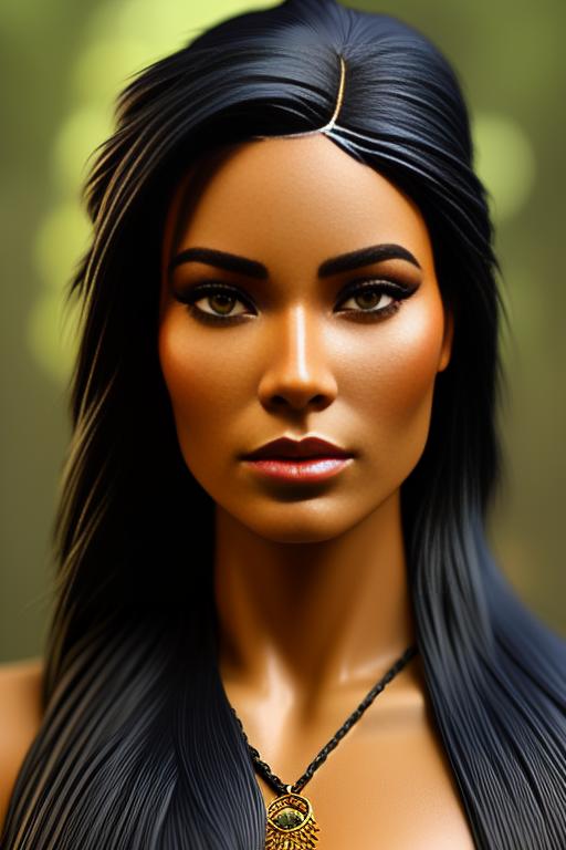 Pocahontas , nbr_models_one One Top Model, art_style_hyper_detailed Hyper Detailed, camera_close_up Close-Up