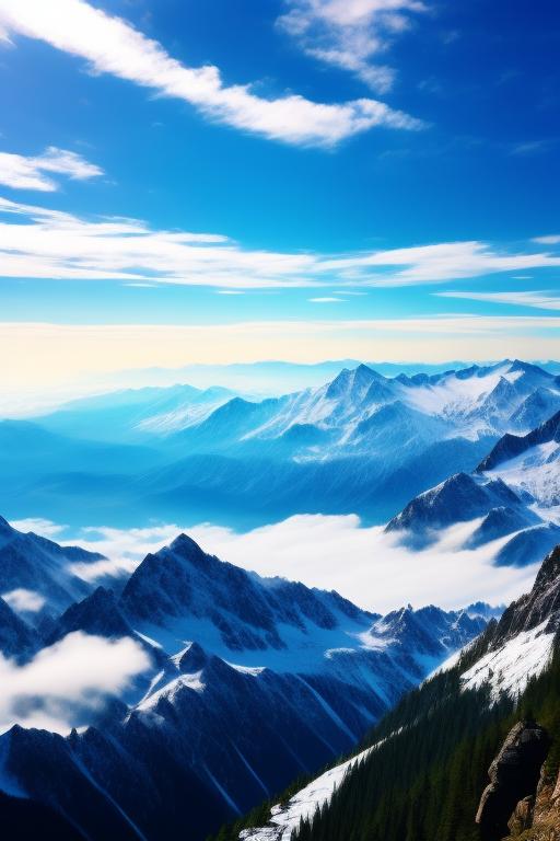 Image: superb mountain and see view