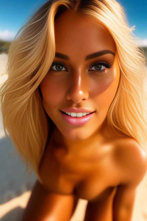Image: beauty fully tanned sexy top model shot from above smile face super close up ejaculationon the sunny beach sexy look in the eyes  eyes close up  shot from above close up focus sexy wettransparentopenshirt