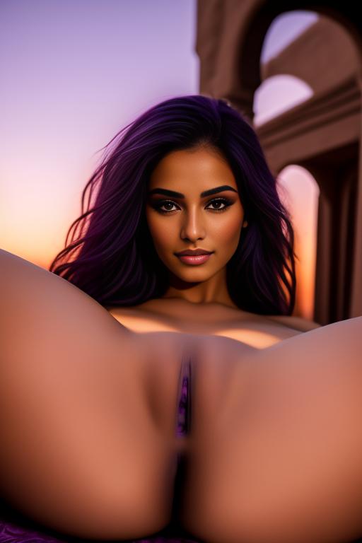 Image: two moroccan top models purple sunset castle fantasy extreme closeup face eyes  balck clothes smile legs masturbationv109 masturbation fingering femalemasturbation grabbingownbreast