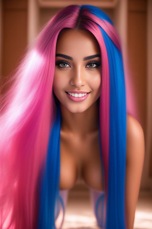 Image: moroccan sexy top models close up blue and red long hair  bonde and pink hair  open sexy vest hot lips smile no underwear kneeling close face shot standing below riding wet sperm face licking cum boobs
