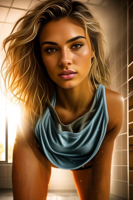 Playing basketball, female , sexy blonde ,  , torn basketball clothes , lockers shower background , nbr_models_three Three Top Models, ethnicity_caucasian Caucasian, dress_shirtlift Shirtlift, dress_half_naked Half Naked, art_style_hyper_detailed Hyper Detailed, camera_close_up Close-Up, <dress_shirtlift:0.2>