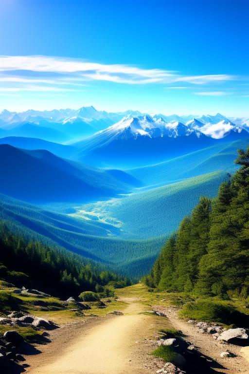 Image: superb mountain and see view