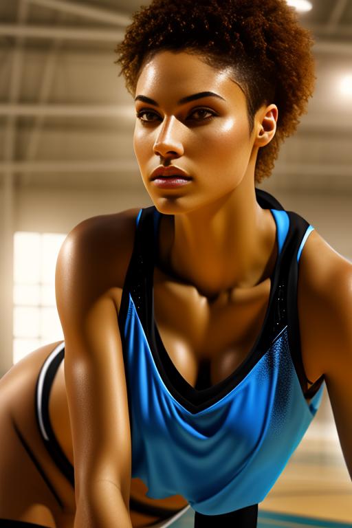 Playing basketball, female , sexy, nbr_models_three Three Top Models, ethnicity_caucasian Caucasian, art_style_hyper_detailed Hyper Detailed, camera_close_up Close-Up