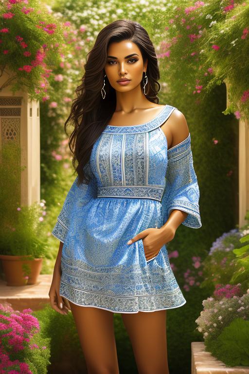 Image: nbrmodelsone One Top Model ethnicitymoroccan Moroccan dressskirtlift Skirtlift backgroundgarden Garden artstylehyperdetailed Hyper Detailed cameracloseup CloseUp skirtliftv404