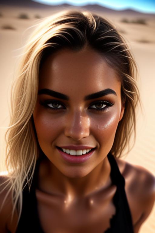 Wearing torn open (black) tshirt, tanned  female ( smiling face moaning eyes) ((top models eyes)),( camera shot from above), ( close face and eyes extreme close-up ) ,tongue, (top model face), nbr_models_one One Top Model, ((Moroccan)), dress_cum_on_face Cum On Face, background_desert Desert, art_style_hyper_detailed Hyper Detailed, art_style_ultra_detailed Ultra Detailed, camera_face_extreme_close_up Face Extreme Close-Up, <dress_cum_on_face:-0.5>