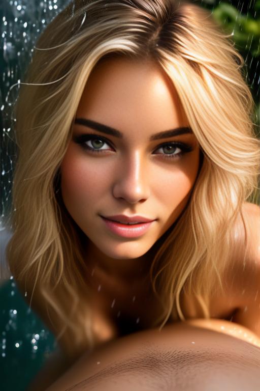 Image: Two top models kissing  camera from above blonde hair wet ethnicitycaucasian Caucasian positionsmiling Smiling positioncuddling Cuddling positionkissing Kissing positionteasing Teasing positionspreadinglegs SpreadingLegs positionlaying Laying elementswet Wet Soaked backgroundgarden Garden artstylehyperdetailed Hyper Detailed camerafacecloseup Face CloseUp camerafaceextremecloseup Face Extreme CloseUp