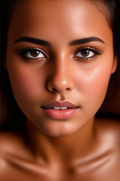 Image: Female Moroccan top models  face close up shot  wet kneeling in massage sauna nude shot from above  sperm in face