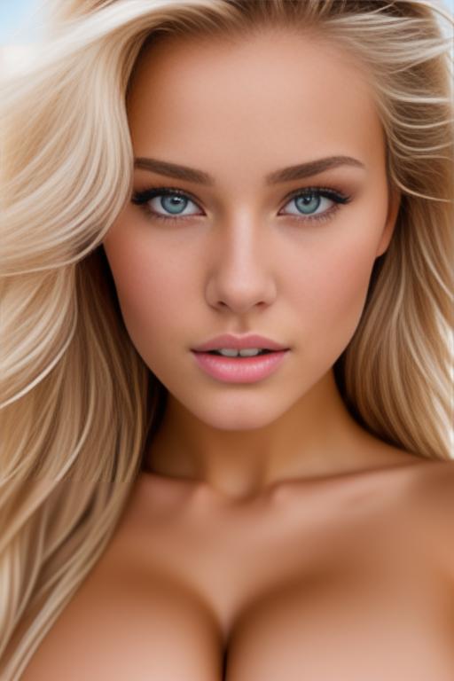 Image: two russian blondes top models sexy  close up from close above  boobps face extreme close up sperm covered