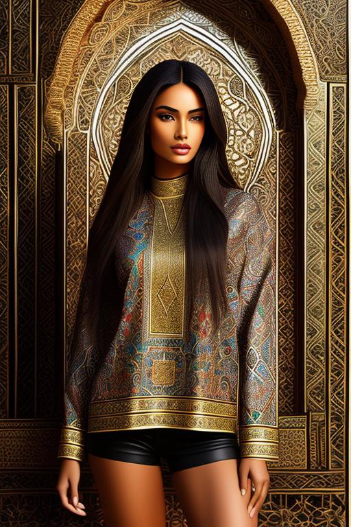 Image: nbrmodels One Top Model ethnicity Moroccan artStyle Hyper Detailed