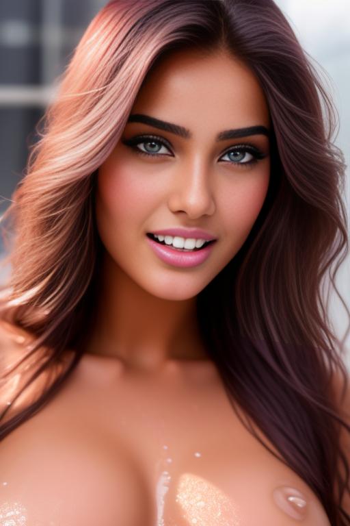 Image: moroccan adults top models  goergeous eyes beautifull hair top model face and hair face extreme close up shot in purple bath seduced look wet moaning open mouth smile  happy  cum in face wet wet