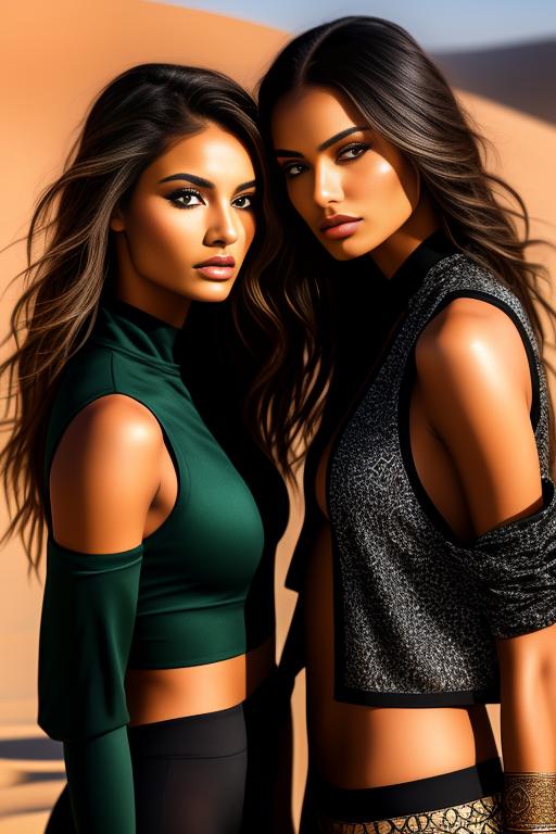 Image: Wearing black leggings tight but beautifull eyes open vest   two top models kissing in the sand  nbrmodelstwo Two female Top Models ethnicitymoroccan Moroccan backgrounddesert Desert artstylehyperdetailed Hyper Detailed cameracloseup CloseUp extreme close up nbrmodelstwo Two Top Models ethnicitymoroccan Moroccan artstylehyperdetailed Hyper Detailed cameracloseup CloseUp