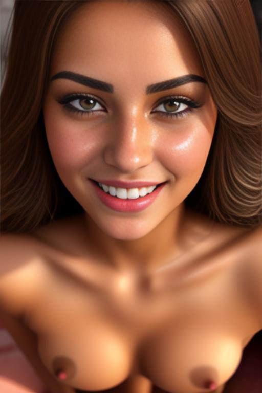 Image: top model  Art Style bestquality hyperdetailed ultradetailed Ethnicity Moroccan Dressqty cumshot4905 cum on face Camera extreme closeup Nsfw nsfw smile