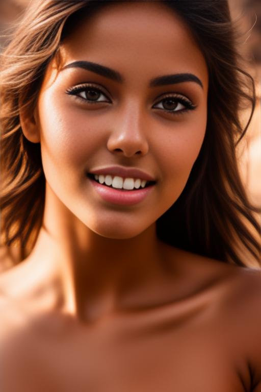 Image: Moroccan Top model beauty sports sexy  gentlesmile  face close up shot  eyes close up in rocky rocks no panties  shot from below open mouth   beautiful eyes face close up