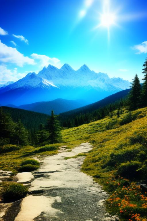 Image: superb mountain and see view