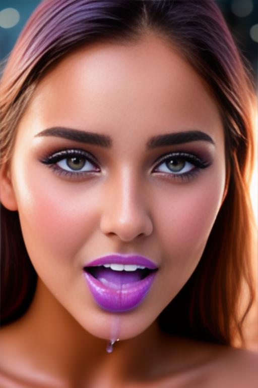 Image: two moroccan adults top models  makeup goergeous eyes beautifull hair top model face and hair face extreme close up shot in purple bath seduced look wet moaning open mouth smile  happy  cum in face wet wet sucking