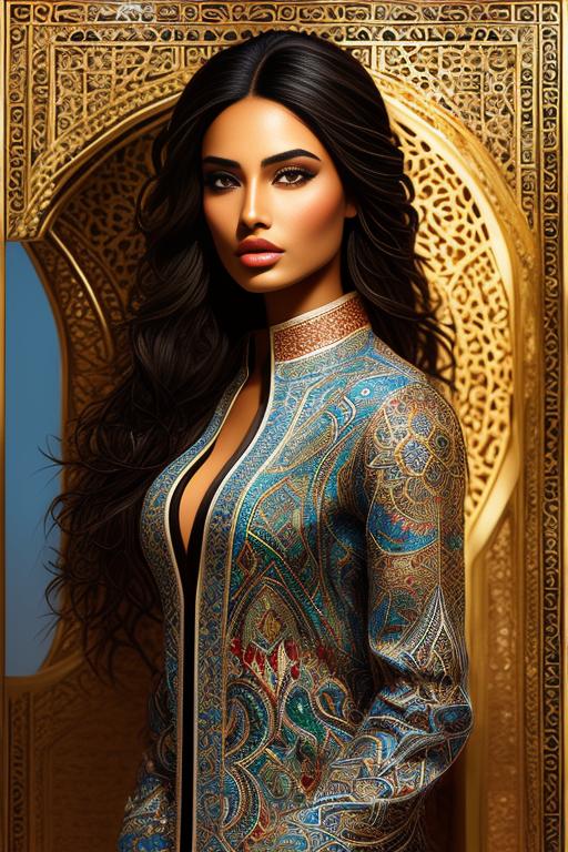 Image: nbrmodels One Top Model ethnicity Moroccan artStyle Hyper Detailed