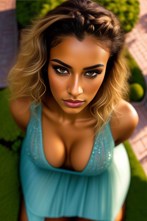 Image: From above camera nbrmodelsone One Top Model ethnicitymoroccan Moroccan dresshalfnaked Half Naked positionteasing Teasing positionkneeling Kneeling heighttall Tall backgroundgarden Garden artstylehyperdetailed Hyper Detailed camerafacecloseup Face CloseUp camerafaceextremecloseup Face Extreme CloseUp