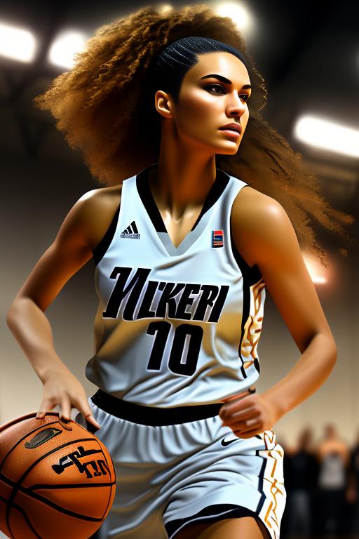 Playing basketball, female , nbr_models_three Three Top Models, ethnicity_caucasian Caucasian, art_style_hyper_detailed Hyper Detailed, camera_close_up Close-Up