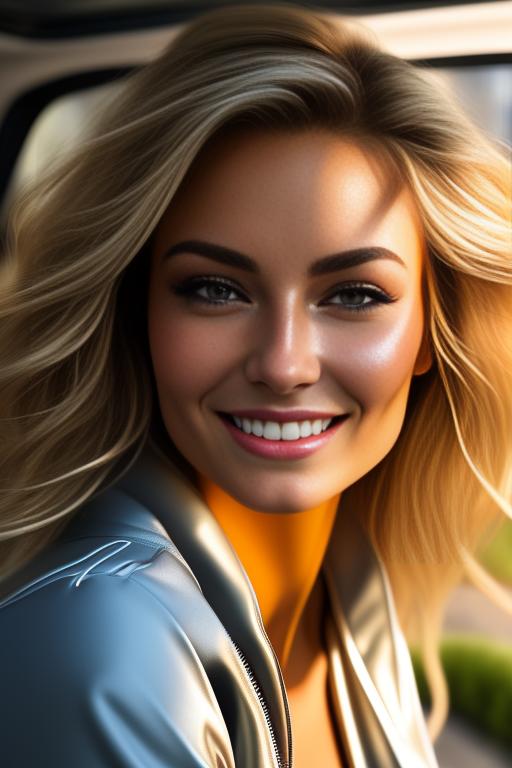 Image: blonde camera from above  nbrmodelsone One Top Model ethnicitycaucasian Caucasian dressnaked Naked dressopenjacket Open Jacket positionsmiling Smiling SpreadingLegs backgroundcar Car backgroundgarden Garden artstylehyperdetailed Hyper Detailed artstyleultradetailed Ultra Detailed cameraextremecloseup Extreme CloseUp Face CloseUp