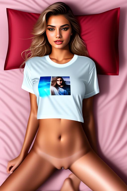 Image: female on bed spreading legs lay down camera from above tshirt pussy wet nbrmodels One Top Model nbrmodels Two Top Models ethnicity Moroccan shirttug06 Shirt Tug background Bedroom artStyle Ultra Detailed Camera Extreme CloseUp