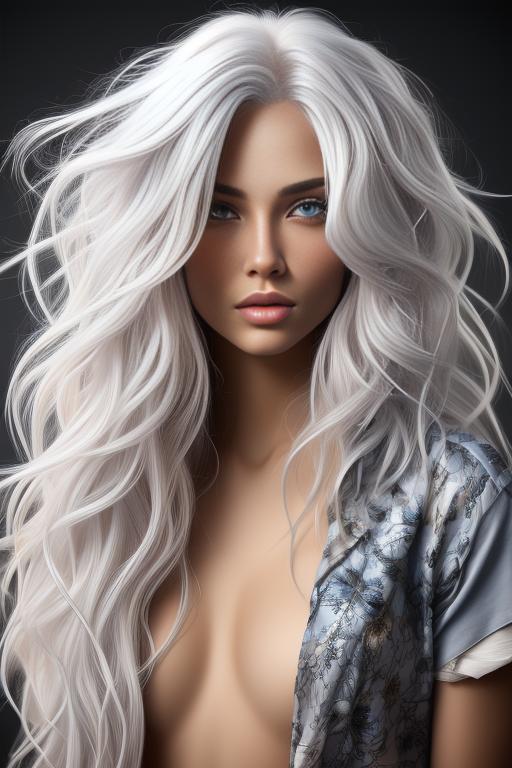 Image: female hair nbrmodels Two top models hairColor platinum Blonde artStyle hyper detailed