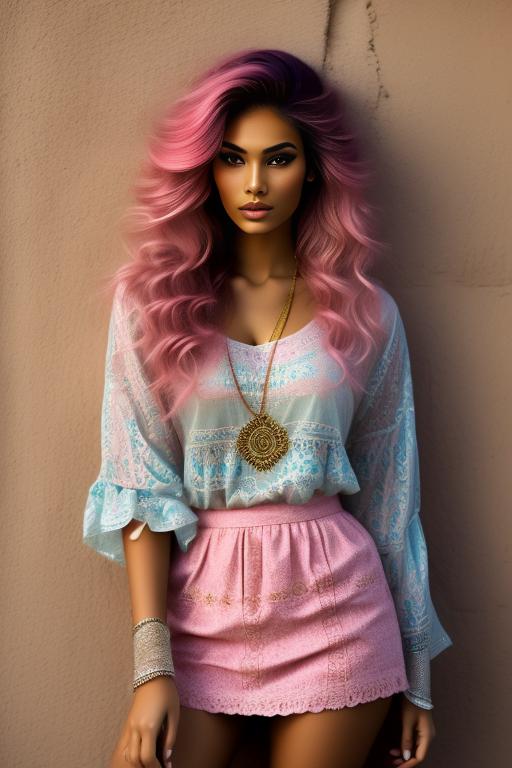 Image: Hair Color pastelPink Ethnicity Moroccan top model  POVMissionary1 missionarypose