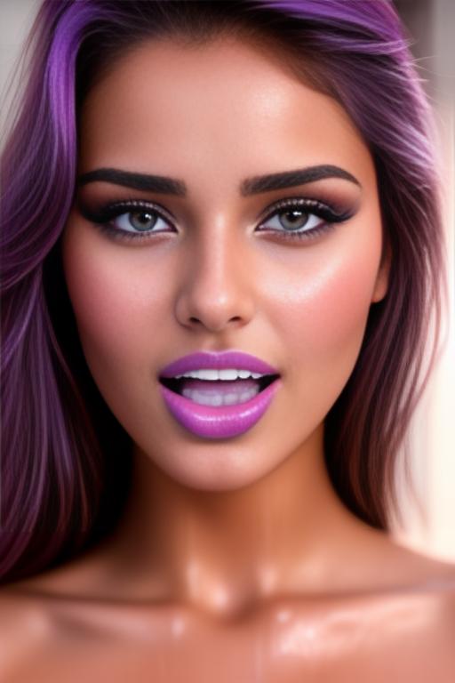 Image: moroccan adults top models  makeup goergeous eyes beautifull hair top model face and hair face extreme close up shot in purple bath seduced look wet moaning open mouth smile  happy  cum in face wet wet