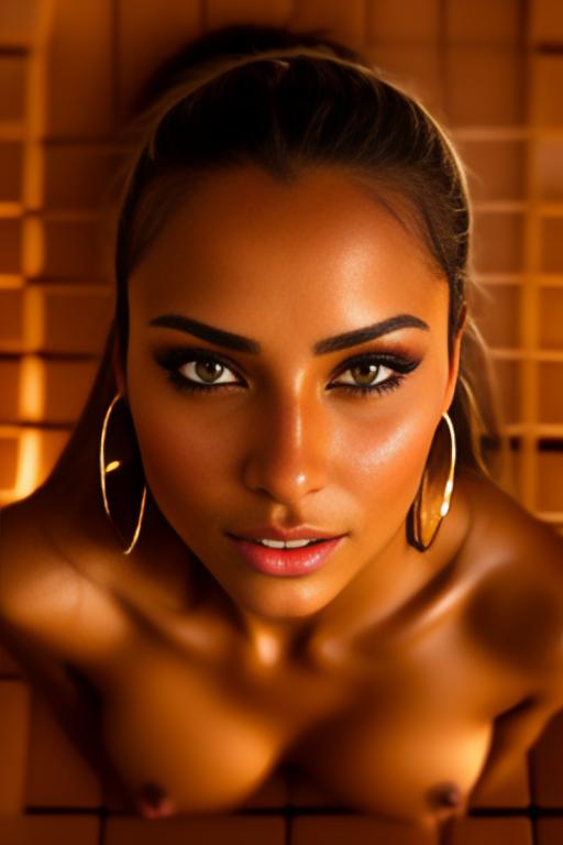 Image: one woman top model tanned Art Style bestquality face extreme focus closeupeyes close up  hyperdetailed ultradetailed  Ethnicity Moroccan top model  sauna  dresscumshot4903 cum on face  beautifull open eyes penis cum