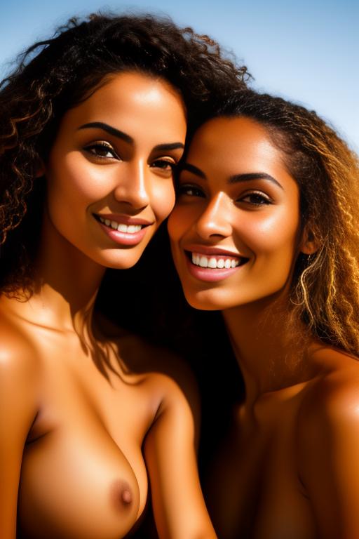 Image: two woman top models cudling touching   tanned Art Style bestquality hyperdetailed ultradetailed Ethnicity Moroccan  Camera  face extreme closeup   hair long laughing squash court  sitting