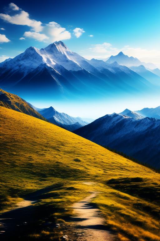 Image: superb mountain and see view
