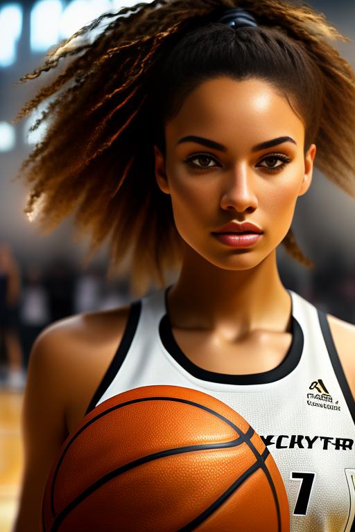 Playing basketball, female , sexy, nbr_models_three Three Top Models, ethnicity_caucasian Caucasian, art_style_hyper_detailed Hyper Detailed, camera_close_up Close-Up