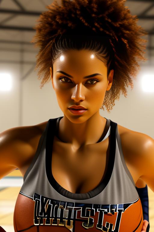 Playing basketball, female , sexy, nbr_models_three Three Top Models, ethnicity_caucasian Caucasian, art_style_hyper_detailed Hyper Detailed, camera_close_up Close-Up