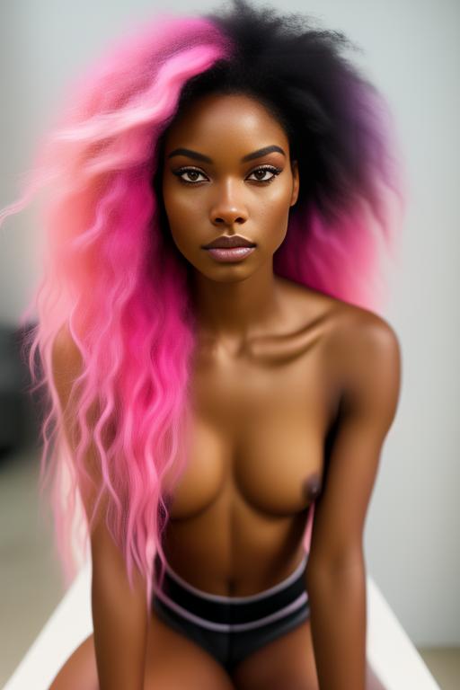 Image: Black shemale  nbrmodelsone One Top Model ethnicitycaucasian Caucasian positionsitting Sitting haircolorpastelpink Pastel Pink heightsmall Small artstylehyperdetailed Hyper Detailed cameracloseup CloseUp