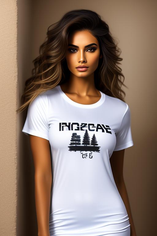 Image: pants  female nbrmodels One Top Model nbrmodels Two Top Models ethnicity Moroccan dress Sexy TShirt background Bedroom artStyle Ultra Detailed Camera Extreme CloseUp