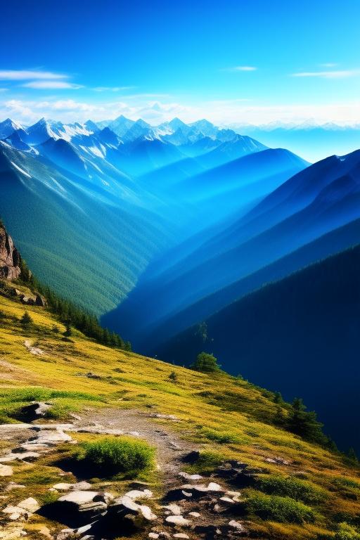 Image: superb mountain and see view