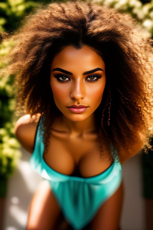 Image: From above camera nbrmodelsone One Top Model ethnicitymoroccan Moroccan dresshalfnaked Half Naked positionkneeling Kneeling heighttall Tall backgroundgarden Garden artstylehyperdetailed Hyper Detailed camerafacecloseup Face CloseUp camerafaceextremecloseup Face Extreme CloseUp