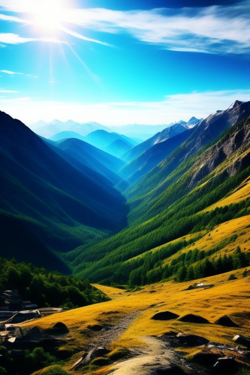 Image: superb mountain and see view