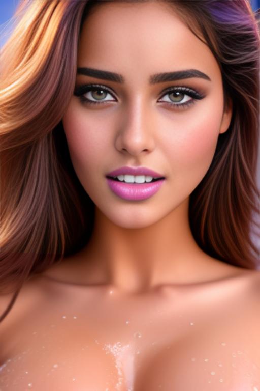 Image: moroccan adults top models  goergeous eyes beautifull hair top model face and hair face extreme close up shot in purple bath seduced look wet moaning open mouth smile  happy  cum in face wet wet