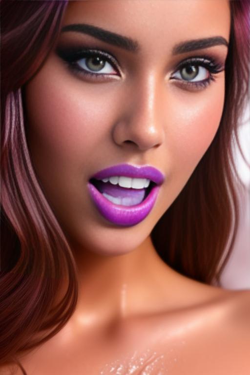 Image: two moroccan adults top models  makeup goergeous eyes beautifull hair top model face and hair face extreme close up shot in purple bath seduced look wet moaning open mouth smile  happy  cum in face wet wet sucking