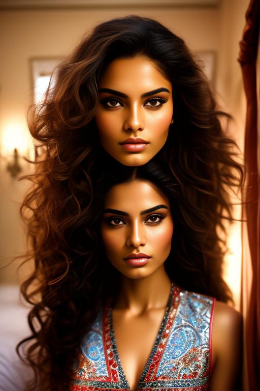 Image: nbrmodels One Top Model nbrmodels Two Top Models ethnicity Moroccan background Bedroom artStyle Hyper Detailed Camera Face CloseUp
