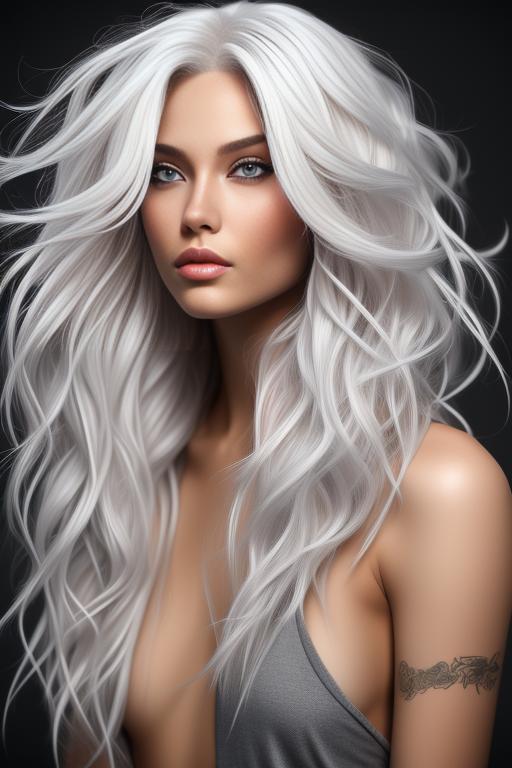 Image: female hair nbrmodels Two top models hairColor platinum Blonde artStyle hyper detailed