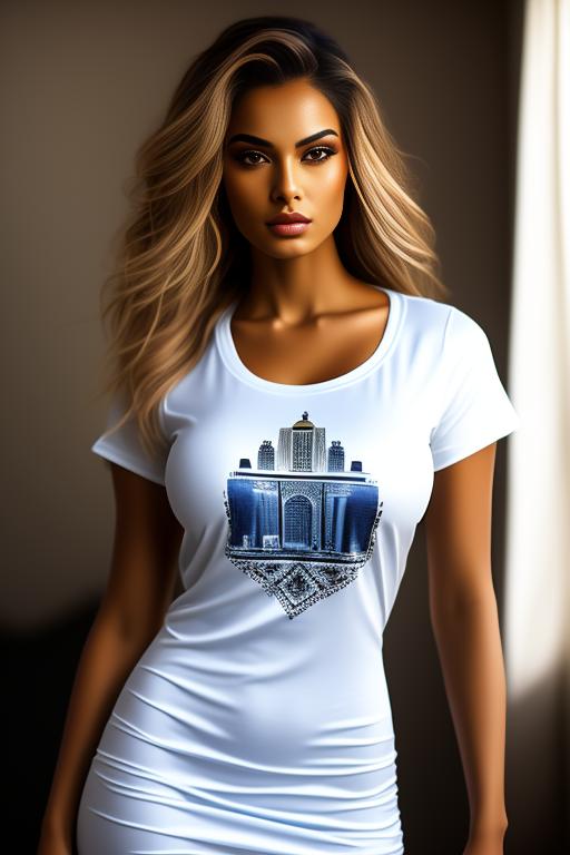 Image: pants  female nbrmodels One Top Model nbrmodels Two Top Models ethnicity Moroccan dress Sexy TShirt background Bedroom artStyle Ultra Detailed Camera Extreme CloseUp