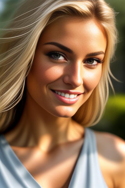 Image: blonde  nbrmodelsone One Top Model ethnicitycaucasian Caucasian dressnaked Naked positionsmiling Smiling backgroundcar Car backgroundgarden Garden artstylehyperdetailed Hyper Detailed cameracloseup CloseUp cameraextremecloseup Extreme CloseUp camerafaceextremecloseup Face Extreme CloseUp