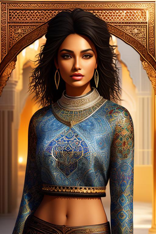 Image: nbrmodels One Top Model ethnicity Moroccan artStyle Hyper Detailed