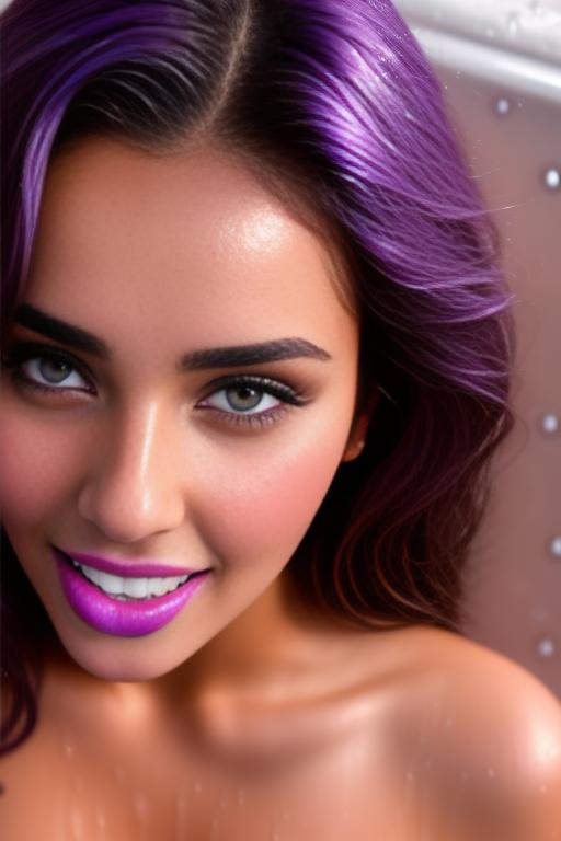 Image: two moroccan adults top models  goergeous eyes beautifull hair top model face face extreme close up shot in purple bath seduced look wet moaning open mouth smile  happy  cum in face tit fuck wet wet