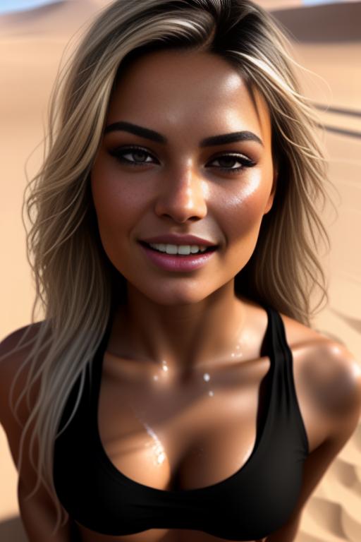 Wearing torn open (black) tshirt,  female ( smiling face moaning eyes) ((top models eyes)),( camera shot from above), ( close face and eyes extreme close-up ) ,tongue, nbr_models_one One Top Model, ethnicity_moroccan Moroccan, dress_cum_on_face Cum On Face, background_desert Desert, art_style_hyper_detailed Hyper Detailed, art_style_ultra_detailed Ultra Detailed, camera_face_extreme_close_up Face Extreme Close-Up, <dress_cum_on_face:-0.5>
